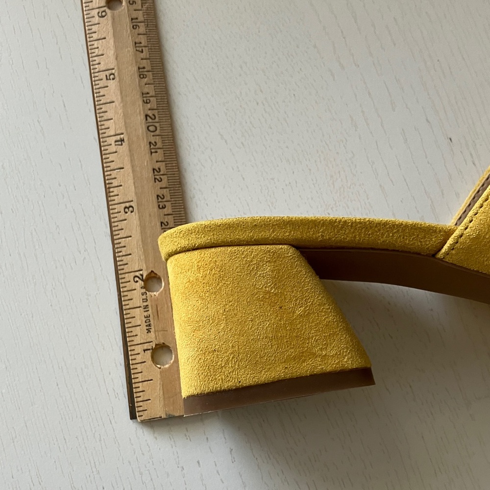 Franco Sarto Rianan Yellow Suede Mules (Size 8) NWT - Picture 11 of 16